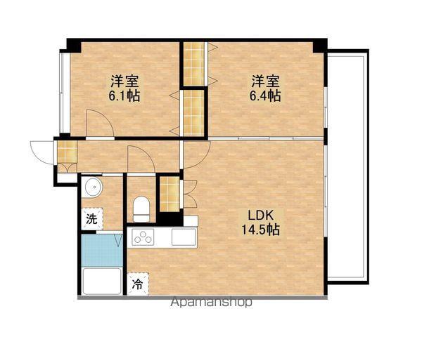フェルト716(2LDK/7階)の間取り写真