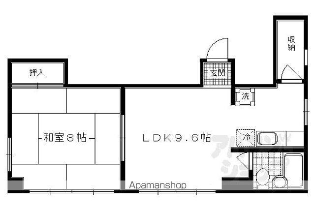アルティスタ御所南(1DK/3階)の間取り写真