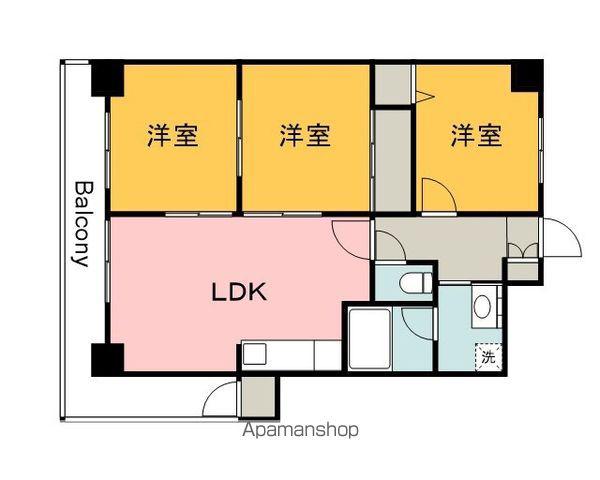 センチュリー世良(3LDK/4階)の間取り写真