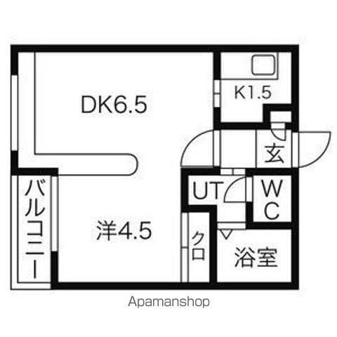 ダイアナ白石ヒルズ II(1DK/2階)の間取り写真