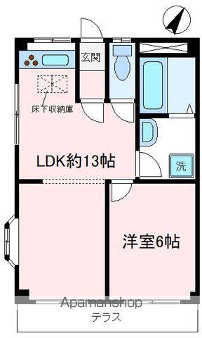 山根ハイツ(1LDK/1階)の間取り写真