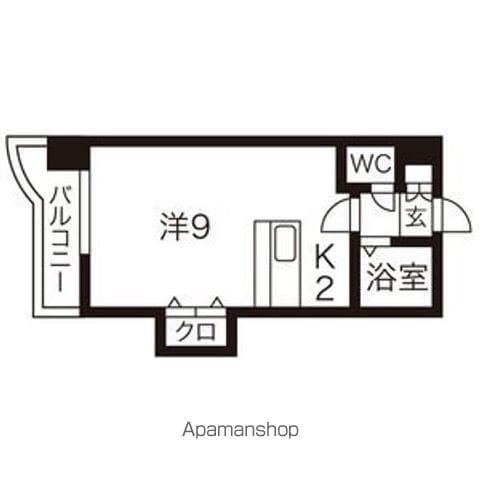 ローヤルハイツ月寒東5(1K/2階)の間取り写真