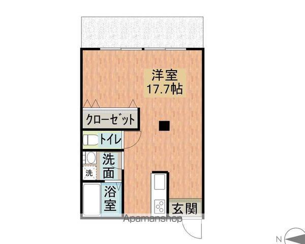 ポポラーレ昭和(ワンルーム/1階)の間取り写真