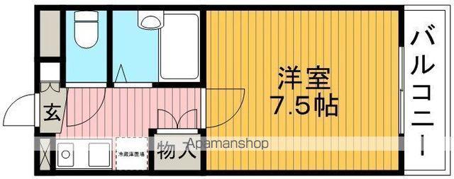 フェアクレスト(1K/2階)の間取り写真