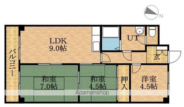 EBA元町2(3LDK/3階)の間取り写真