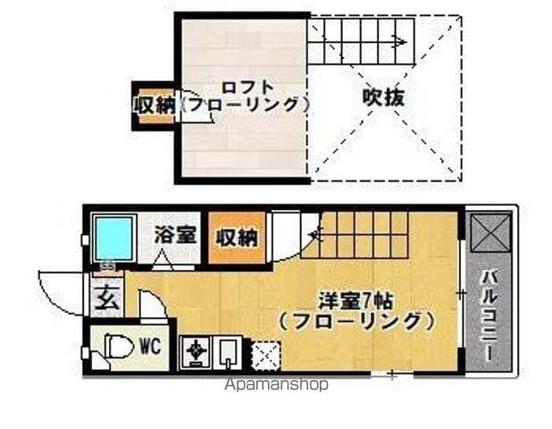 LAVISTA香椎(1K/2階)の間取り写真