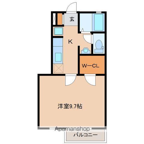 イデアーレY・S(1K/2階)の間取り写真