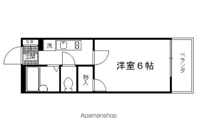レオパレス京都十条(1K/2階)の間取り写真