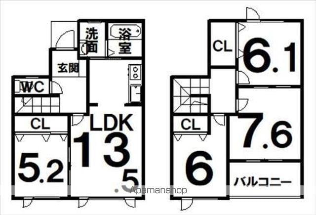 CALM STREAMⅠ(4LDK)の間取り写真