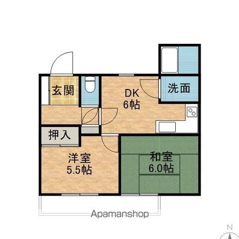 コーポラス幸武104(2DK/1階)の間取り写真