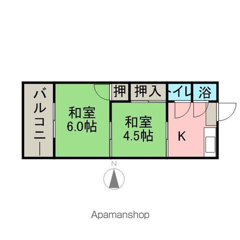 アネックス矢田橋南(2K/2階)の間取り写真