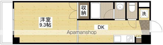 グレイシャス宇品(1DK/2階)の間取り写真