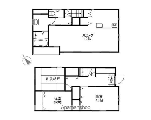 東海道本線 草津駅(滋賀) 徒歩22分 2階建 築11年(3LDK)の間取り写真