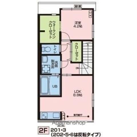 ARE (1LDK/2階)の間取り写真