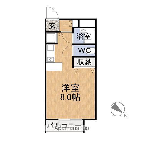 ヴェルヴィ豊岡(ワンルーム/2階)の間取り写真