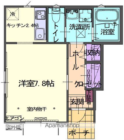 CASA BLOMMAⅡ(1K/1階)の間取り写真