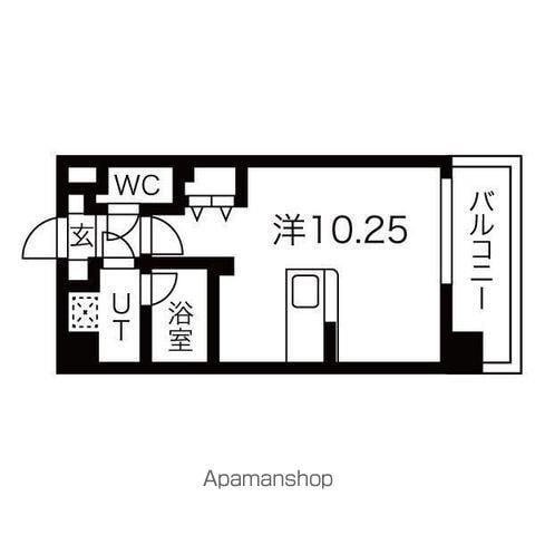 タウンライフ朝日が丘北(ワンルーム/5階)の間取り写真