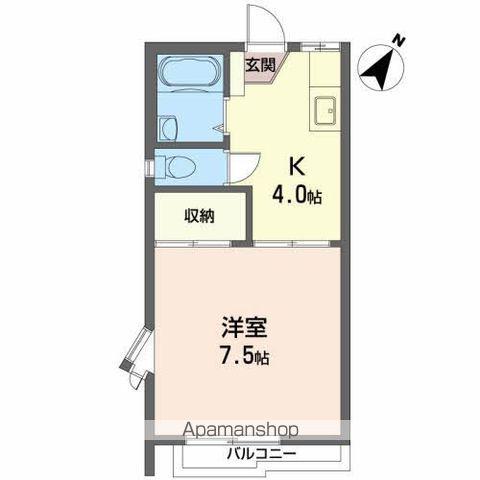 タウニィ南大通(1K/2階)の間取り写真