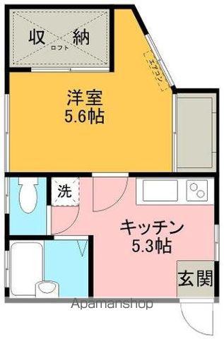 シティハウス幸(1DK/1階)の間取り写真