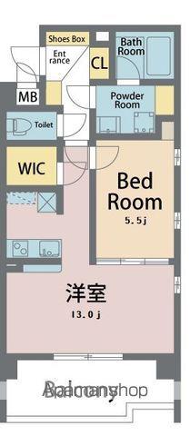 グランエグゼ徳島(1LDK/2階)の間取り写真