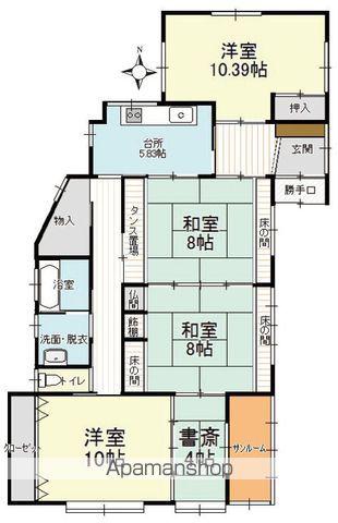 山形県鶴岡市 1階建 築28年(4K)の間取り写真