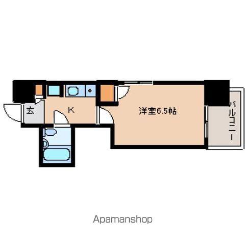 ダイアパレス比治山パークサイド(1K/5階)の間取り写真