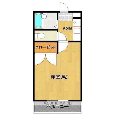 レジデンス筑後北(1K/2階)の間取り写真