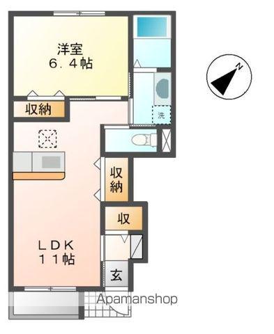 モアナマカナ(1LDK/1階)の間取り写真