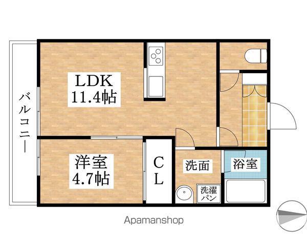 SUNFACE STREET(1LDK/2階)の間取り写真