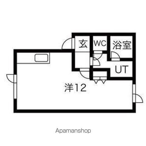 ワイズ当別A棟(ワンルーム/3階)の間取り写真