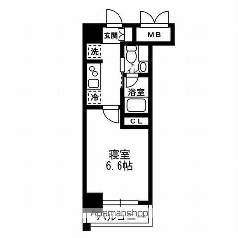 レジディア月島Ⅲ(1K/4階)の間取り写真