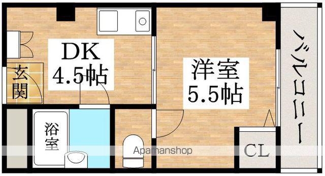 ウインライフ松原Ⅰ(1DK/2階)の間取り写真