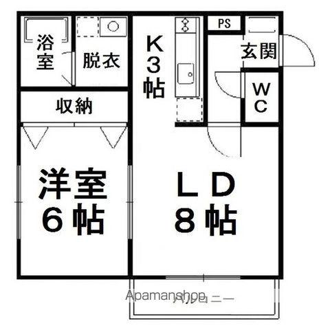 ラピュタハイツ(1LDK/1階)の間取り写真