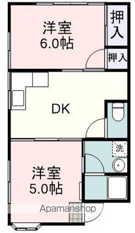 サントピア(2DK/2階)の間取り写真