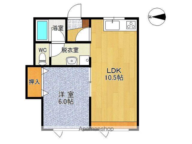 アディ8(1LDK/1階)の間取り写真