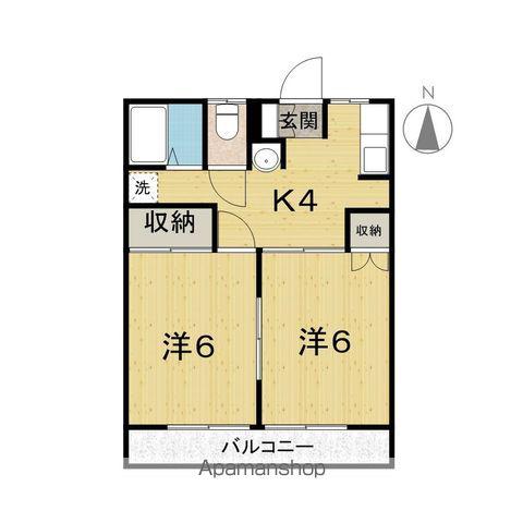 ハイデンスミネギシ(2K/2階)の間取り写真