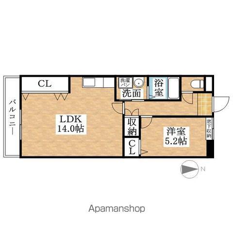 グリーンヒルズ(1LDK/3階)の間取り写真