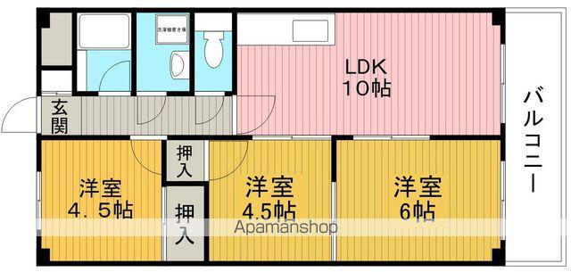 ヴィラみどり(3LDK/1階)の間取り写真