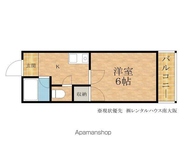 下池田町マンション(1K/2階)の間取り写真