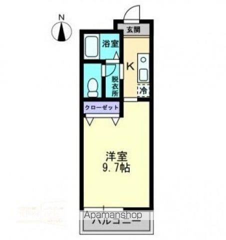 フィネスエンゼル(1K/3階)の間取り写真