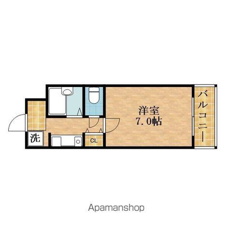 ベルビュー横堤(1K/2階)の間取り写真