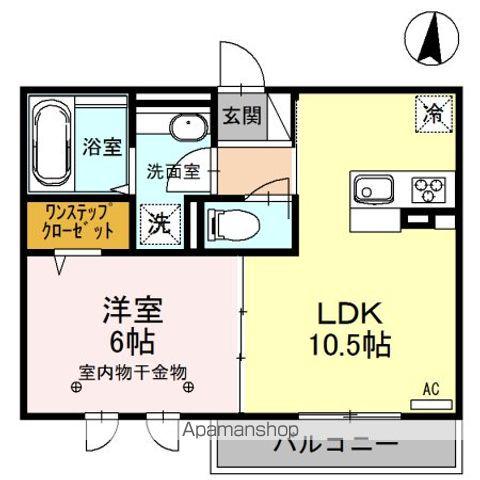 ロイジェントパークスレイクタウンⅢC(1LDK/2階)の間取り写真