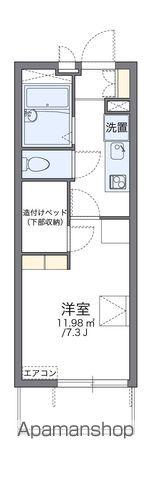 レオパレスまほろば高見(1K/1階)の間取り写真