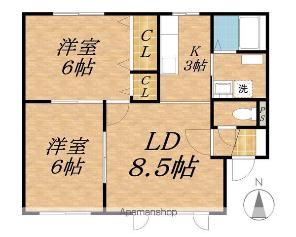 らいふF(2LDK/1階)の間取り写真
