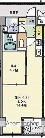 シュヴァルブラン白馬(1LDK/3階)の間取り写真