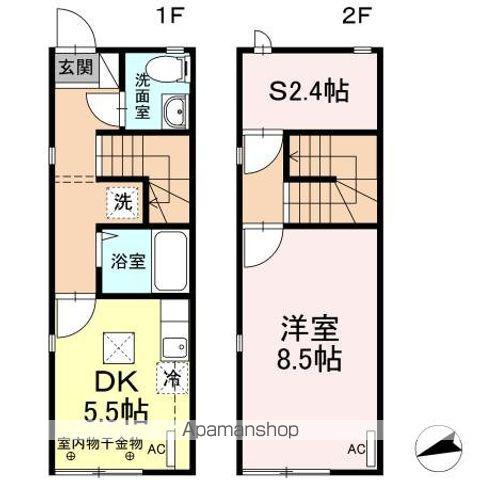 リースランド富田東 A(1DK)の間取り写真