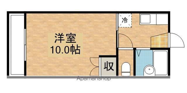 サンリブレ寿(1K/3階)の間取り写真