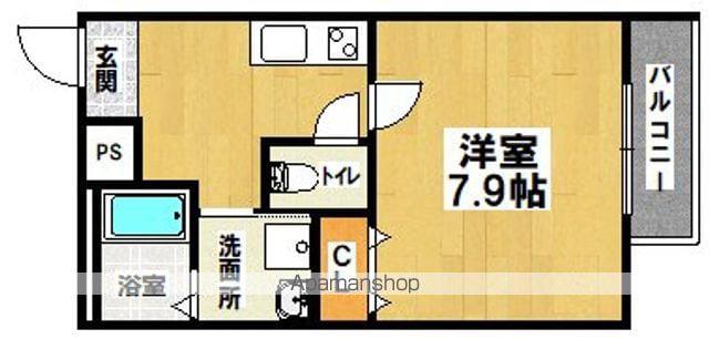 フジパレス住吉遠里小野Ⅱ番館(1K/3階)の間取り写真