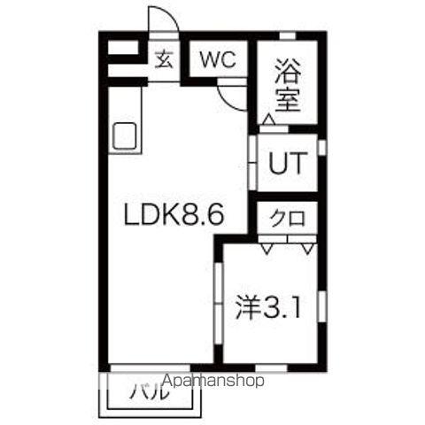 LE GIOIEささしまライブ駅(1LDK/3階)の間取り写真