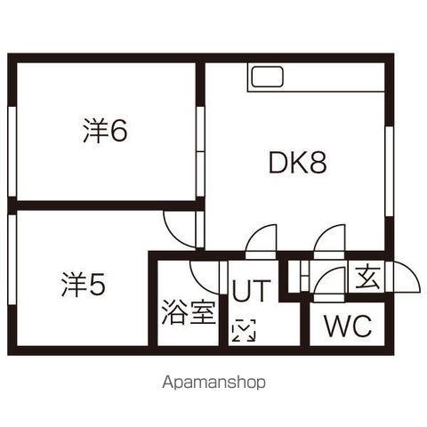 コーポ82(2DK/1階)の間取り写真